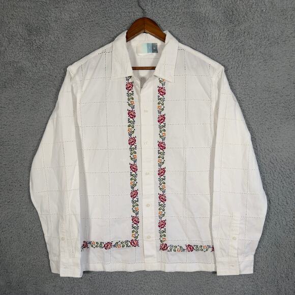 NWT KITH Window Pane Eyelet Ainslie Button Down Shirt Men's Size Large - Picture 1 of 8